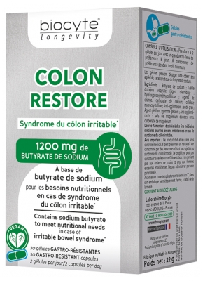 [844FgT8401675] Biocyte Longevity Colon Restore 30 Gélules