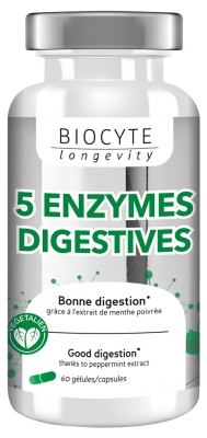 [844FgT8401677] Biocyte Longevity 5 Enzymes 60 Gélules