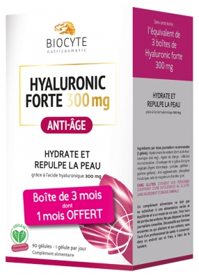 [844FgT8401685] Biocyte Hyaluronic Forte 300 mg Anti-Âge 90 Gélules