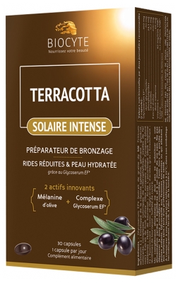 [844FgT8401691] Biocyte Terracotta Solaire Intense Préparateur de Bronzage 30 Capsules