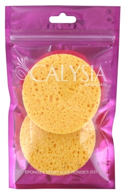 [844FgT8402593] Calysia 2 Éponges Végétales Rondes