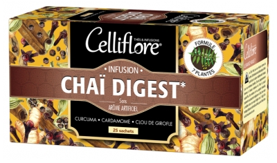 [844FgT8402979] Celliflore Infusion Chaï Digest aux 7 Plantes 25 Sachets
