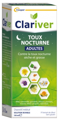[844FgT8419925] Clariver Toux Nocturne Adultes Solution Buvable 150 ml