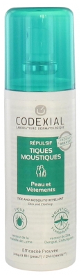 [844FgT8420166] Codexial Répulsif Tiques Moustiques Peau et Vêtements 75 ml