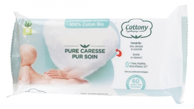 [844FgT8420243] Cottony Lingettes Peaux Sensibles 60 Lingettes