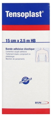 [844FgT8425788] Essity Tensoplast Bande Adhésive Elastique 15 cm x 2.5 m HB