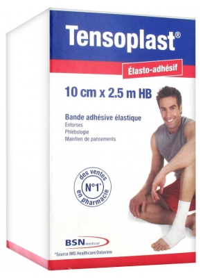 [844FgT8425798] Essity Tensoplast Bande Adhésive Élastique 10 cm x 2,5 m HB