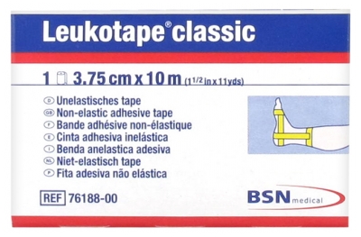 [844FgT8425800] Essity Leukotape Classic Bande Adhésive Non-Elastique 3.75 cm x 10 m