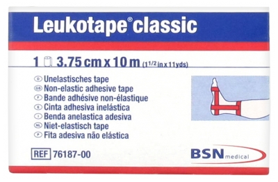 [844FgT8425801] Essity Leukotape Classic Bande Adhésive Non-Elastique 3.75 cm x 10 m