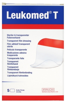 [844FgT8425821] Essity Leukomed T 5 Films Adhésifs Transparents Petit Format 5 x 7,2 cm