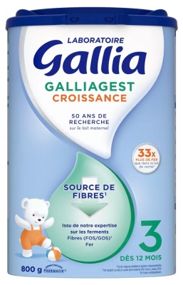 [844FgT8434592] Gallia Galliagest Croissance 3ème Âge +12 Mois 800 g
