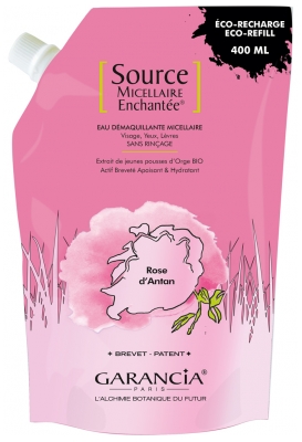[844FgT8434691] Garancia Source Micellaire Enchantée Eau Démaquillante Micellaire Rose d'Antan Éco-Recharge 400 ml