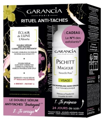 [844FgT8434732] Garancia Éclair de Lune l'Absolu Double-Sérum Anti-Taches Correcteur et Préventif 30 ml + Pschitt Magique Nouvelle Peau 30 ml Offert