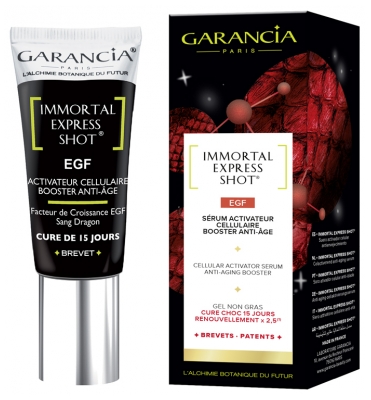 [844FgT8434735] Garancia Immortal Express Shot EGF Sérum Activateur Cellulaire Booster Anti-Âge 15 ml