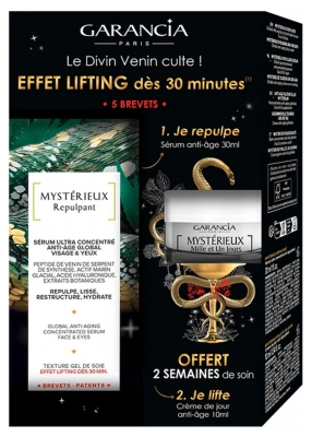 [844FgT8434743] Garancia Mystérieux Repulpant 30 ml + Mille et Un Jours Crème de Jour Anti-Âge Global 10 ml Offerte