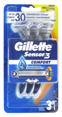 [844FgT8435021] Gillette Sensor3 Comfort 3 Rasoirs Jetables