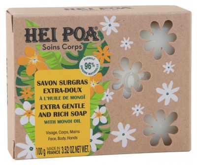 [844FgT8440985] Hei Poa Savon Surgras Extra-Doux 100 g