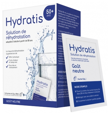 [844FgT8441333] Hydratis 50+ Solution de Réhydratation 16 Sachets