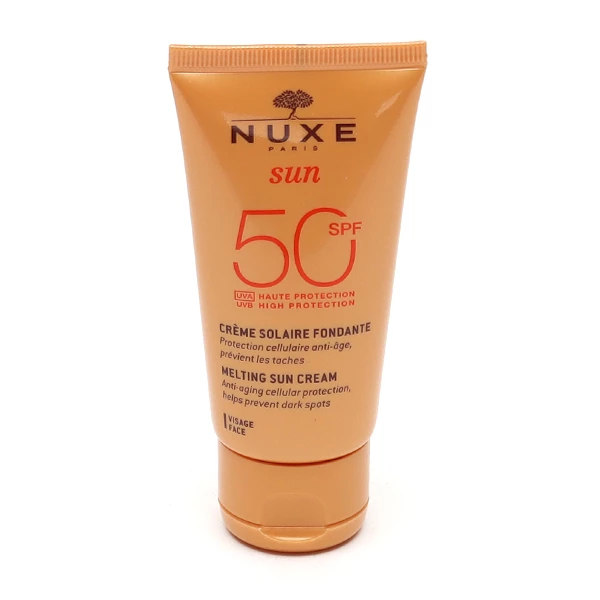 [844FgT8202222] Sun crème solaire fondante visage SPF 50 Nuxe