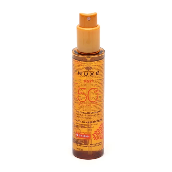 [844FgT8202229] Nuxe Sun Huile solaire bronzante SPF 50