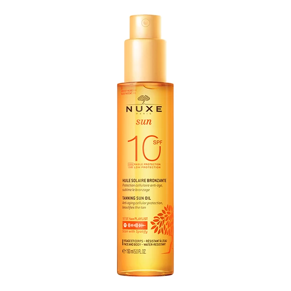 [844FgT8202277] Nuxe Sun Huile solaire bronzante SPF 10