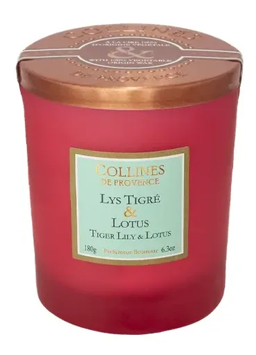 Bougie Parfumée Lys Tigré & Lotus 180g Collines de Provence