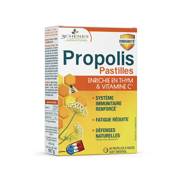 [844FgT8203058] Les 3 Chênes Propolis pastilles