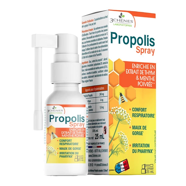 [844FgT8203060] Les 3 Chênes Propolis spray gorge