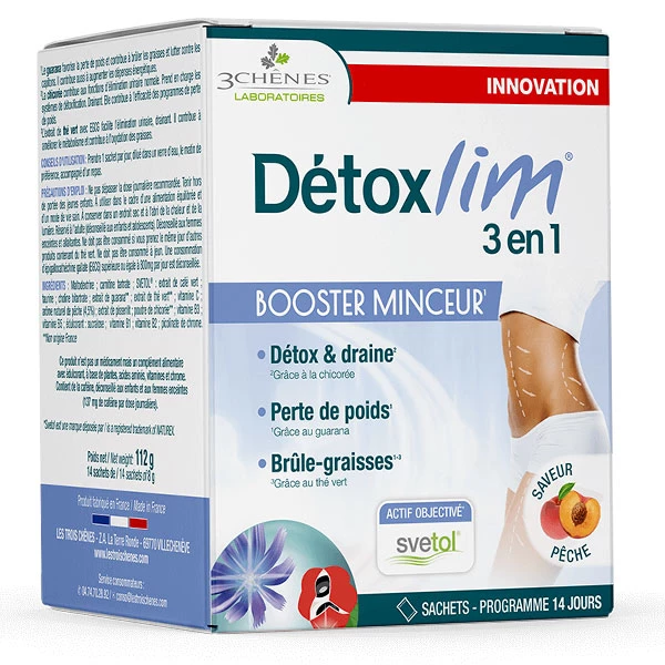 [844FgT8203097] Les 3 Chênes Détoxlim 3 en 1 Booster minceur sachets