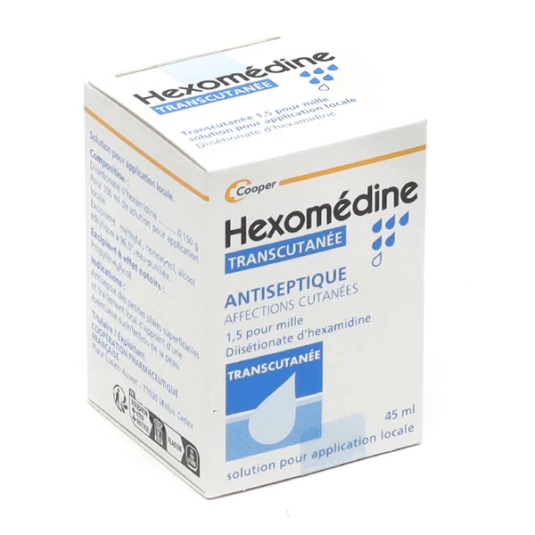 [844FgT8204672] Hexomedine transcutanée solution antiseptique