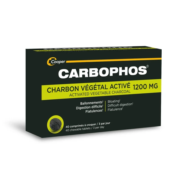 [844FgT8204725] Carbophos Charbon végétal comprimés à croquer