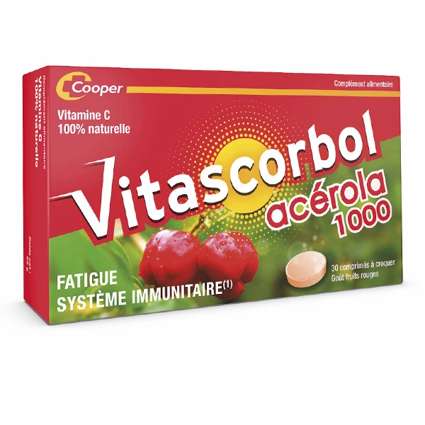 [844FgT8204779] Vitascorbol Acérola 1000 comprimés à croquer