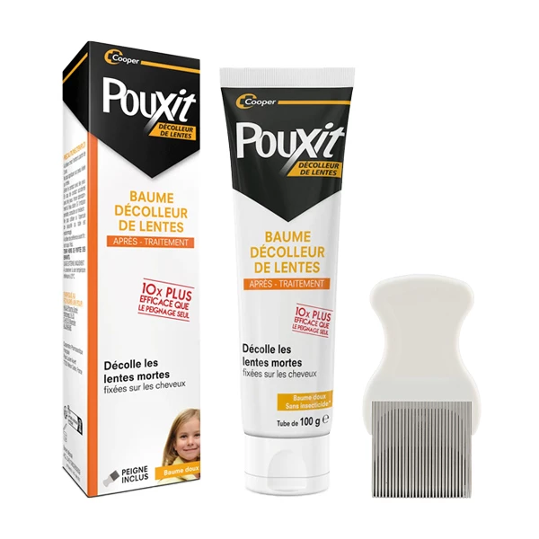 [844FgT8204858] Pouxit baume décolleur de lentes + peigne