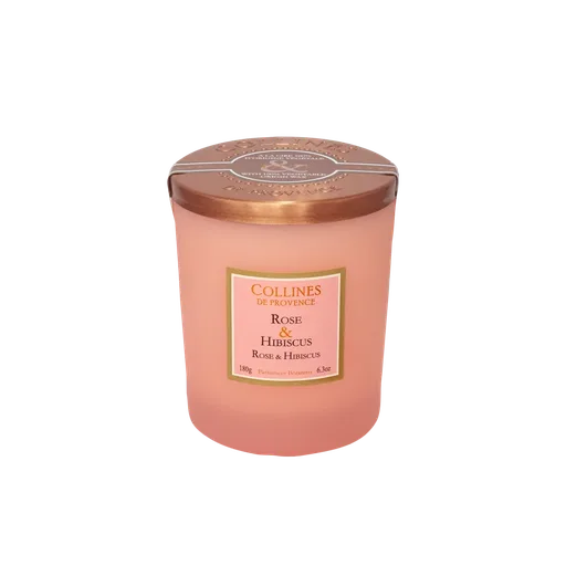Collines de Provence Bougie Parfumée Rose & Hibiscus 180g