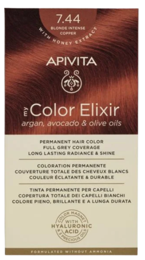 Coloration Permanente 7.44 Blond Cuivré Intense My Color Elixir Apivita