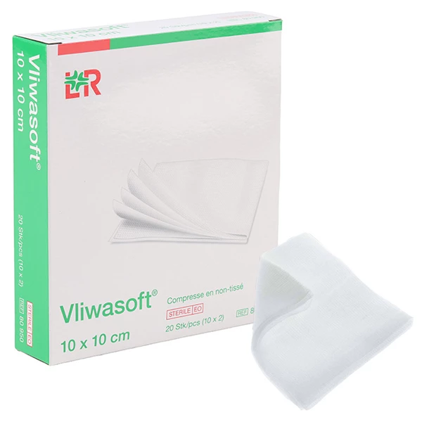 Compresse en non tissé 10 x 10 cm Lohmann Vliwasoft